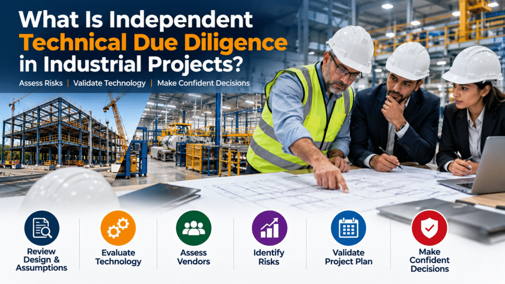 Independent Technical Due Diligence in industrial projects with engineering review, technology evaluation, vendor assessment and risk analysis
